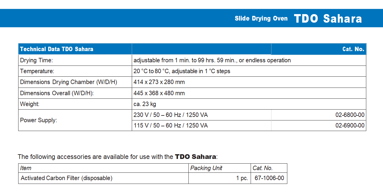 TDO Sahara Slide Drying Oven