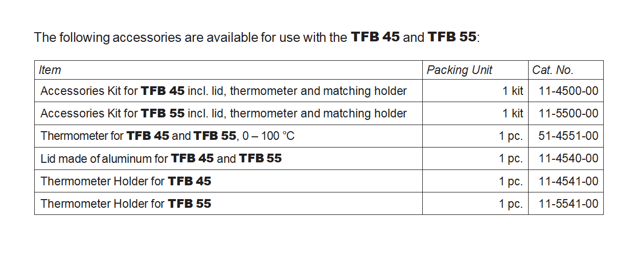 TFB 45 aand TFB 55 Tissue floating baths